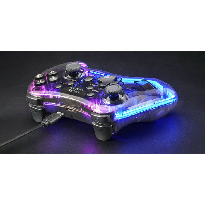 Mars Gaming MGP-24 Gamepad Inalámbrico Negro Translúcido RGB